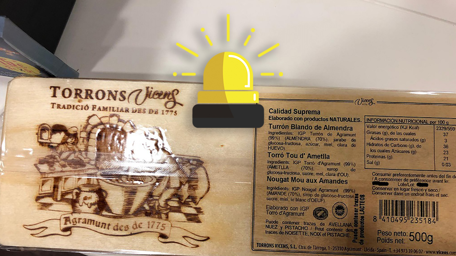 alerta turron alergéno